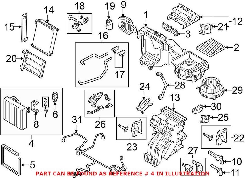 VW A/C Evaporator Core 5Q1816100A